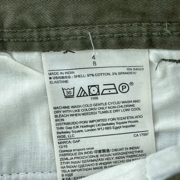 Banana Republic Womens Olive Green Cotton Blend Shorts Size 4 5782 - Picture 4 of 8